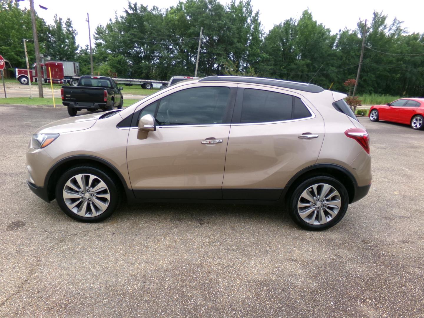 2019 Coppertino Metallic 3 /Black Buick Encore Preferred FWD (KL4CJASB3KB) with an 1.4L L4 DOHC 16V TURBO engine, 6A transmission, located at 401 First NE, Bearden, AR, 71720, (870) 687-3414, 33.726528, -92.611519 - Photo#1