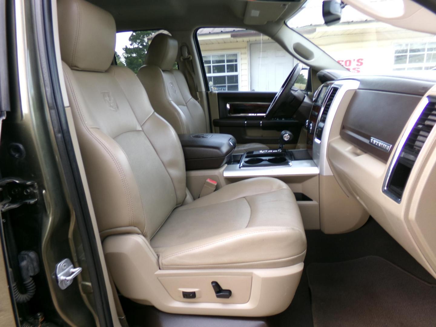 2012 Sarsaparilla Sage Metallic /Tan Dodge Ram 1500 Laramie Quad Cab 2WD (1C6RD6JT1CS) with an 5.7L V8 OHV 16V engine, 6-Speed Automatic transmission, located at 401 First NE, Bearden, AR, 71720, (870) 687-3414, 33.726528, -92.611519 - Photo#22