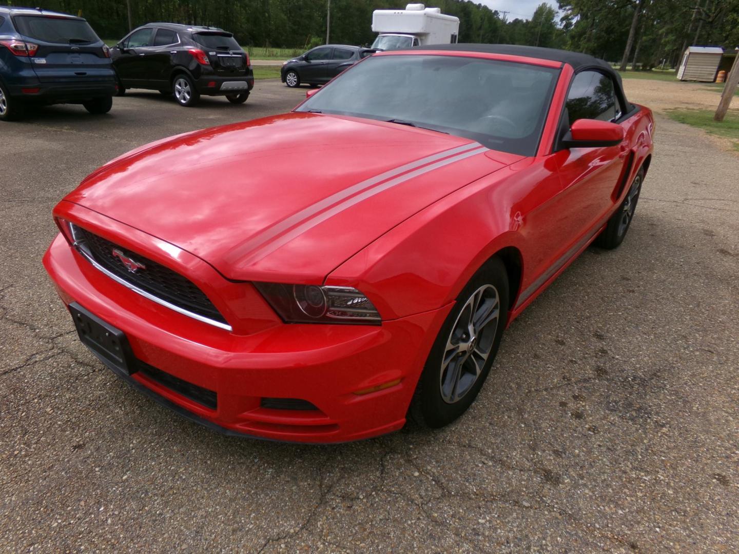 2014 Performance Red /Black Ford Mustang V6 Convertible (1ZVBP8EM1E5) with an 3.7L V6 DOHC 24V engine, Automatic transmission, located at 401 First NE, Bearden, AR, 71720, (870) 687-3414, 33.726528, -92.611519 - Photo#1