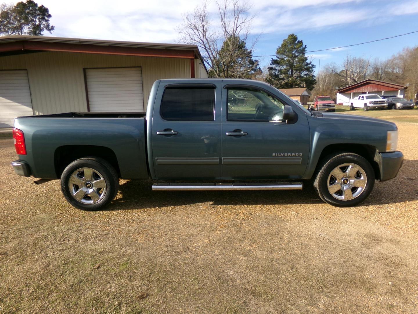 2010 Teal Blue Metallic /Black Chevrolet Silverado 1500 LTZ Crew Cab 2WD (3GCRCTE09AG) with an 5.3L V8 OHV 16V FFV engine, 4-Speed Automatic transmission, located at 400 First NW, Bearden, AR, 71720, (870) 687-3414, 0.000000, 0.000000 - Photo#1