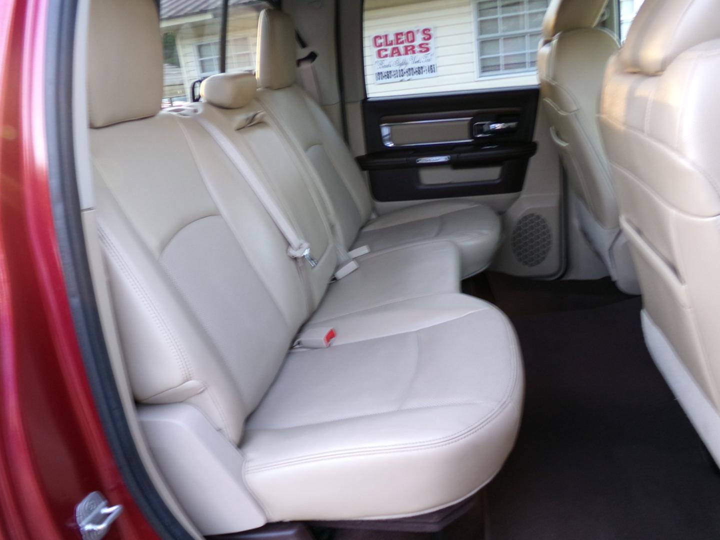 2014 Deep Cherry Red Crystal Pearl /Tan RAM 1500 Laramie Crew Cab SWB 2WD (1C6RR6NT3ES) with an 5.7L V8 OHV 16V engine, 6-Speed Automatic transmission, located at 400 First NW, Bearden, AR, 71720, (870) 687-3414, 0.000000, 0.000000- Photo#25