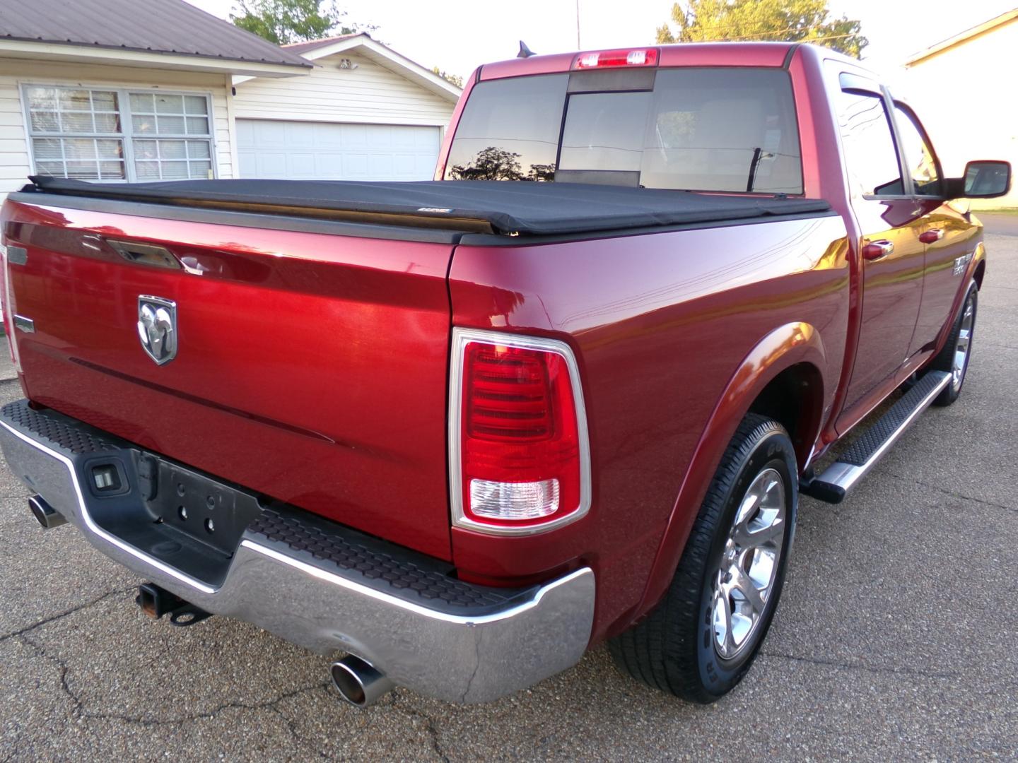 2014 Deep Cherry Red Crystal Pearl /Tan RAM 1500 Laramie Crew Cab SWB 2WD (1C6RR6NT3ES) with an 5.7L V8 OHV 16V engine, 6-Speed Automatic transmission, located at 400 First NW, Bearden, AR, 71720, (870) 687-3414, 0.000000, 0.000000- Photo#28