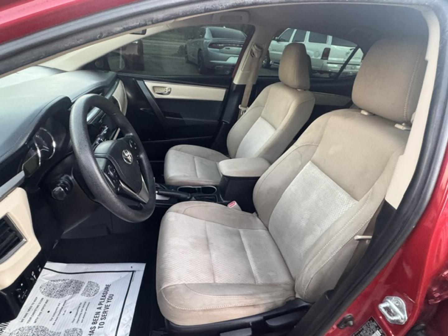 2016 Barcelona Red Metallic /Tan Toyota Corolla L 4-Speed AT (2T1BURHE2GC) with an 1.8L L4 DOHC 16V engine, 4-Speed Automatic Overdrive transmission, located at 400 First NW, Bearden, AR, 71720, (870) 687-3414, 0.000000, 0.000000- Photo#7